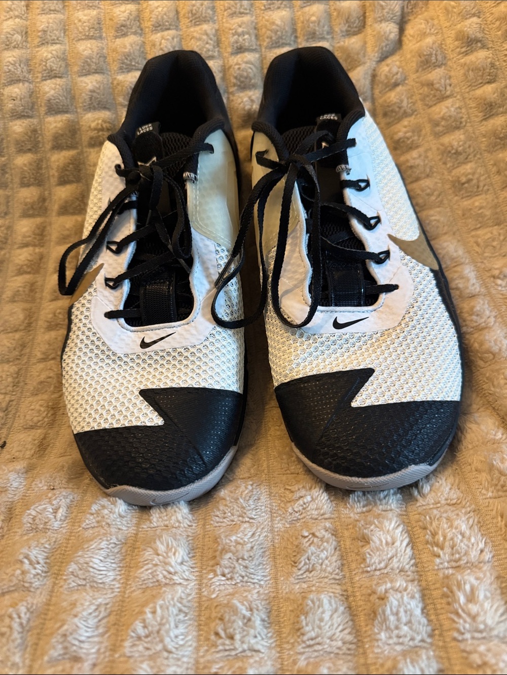 Nike Metcon Black and White Mesh Training Sneakers
